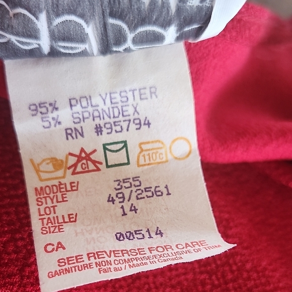 Leslie Belle Red and Black Asymmetrical Dress with Beaded Belt 14 NOS NWT - Picture 9 of 10